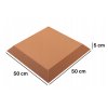 Akustický panel trapéz 50x50cm, hrúbka 5cm, hnedý (1)