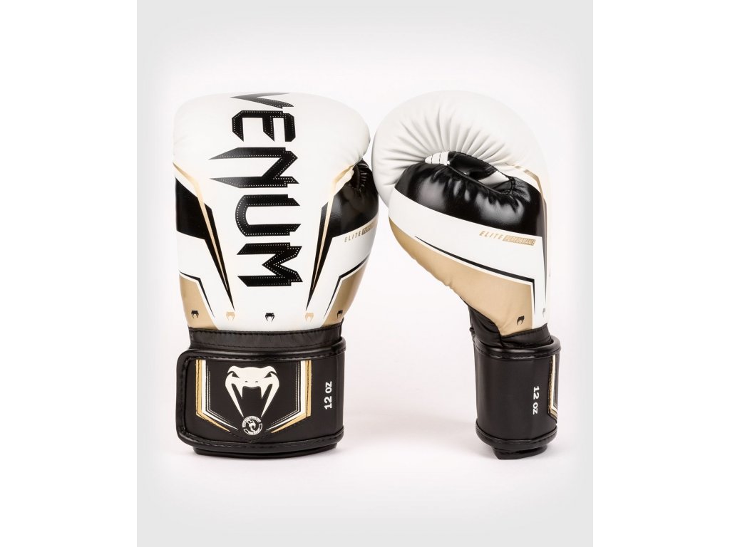 Venum Boxerské rukavice VENUM "Elite Evo", biela/zlatá