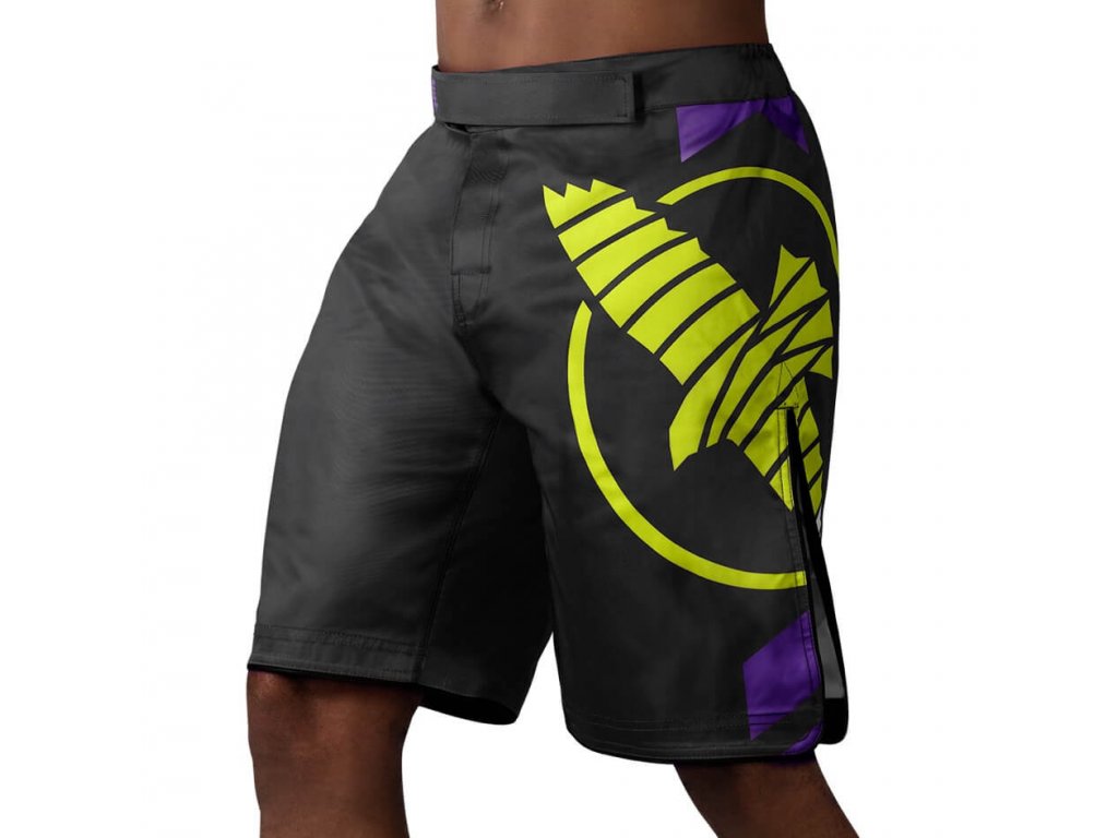 hayabusa icon fight shorts black neon main