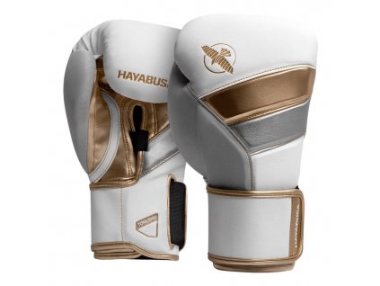 Hayabusa Boxerské rukavice "T3", biela/zlatá