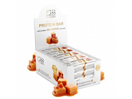 Puregainss Proteínové tyčinky PGSS - Karamel (20 ks)