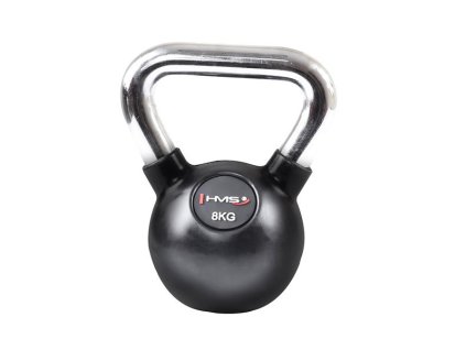 Vinylový kettlebell s chrómovaným úchopom HMS KGC 8 kg