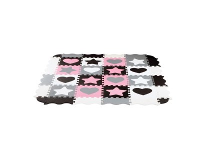 Detská penová puzzle podložka NILS Fun MD03 ružová