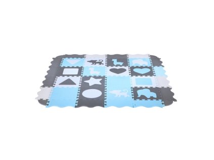 Detská penová puzzle podložka NILS Fun MD03 modrá