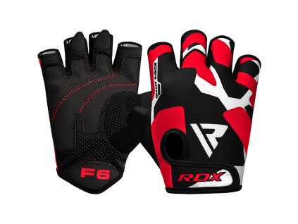 GYM GLOVES SUMBLIMATION F6 RED-2XL (Veľkosť 2XL)