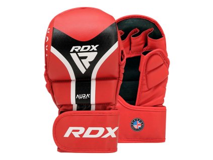 GRAPPLINGOVÉ RUKAVICE SHOOTER AURA PLUS T-17 ČERVENO-ČIERNA (Veľkosť L)