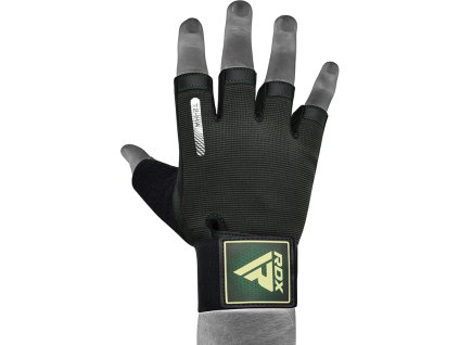 GYM TRAINING GLOVES T2 HALF ARMY GREEN-L (Veľkosť L)