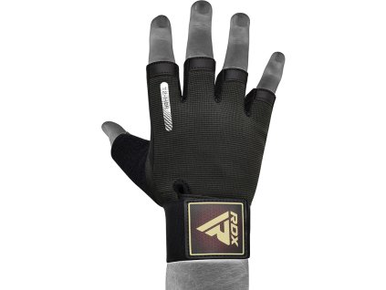 GYM TRAINING GLOVES T2 HALF BROWN-L (Veľkosť L)