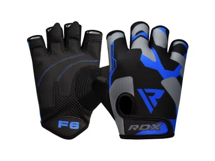 GYM GLOVES SUMBLIMATION F6 BLUE-2XL (Veľkosť 2XL)