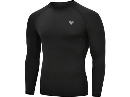 OBLEČENIE KOMPRESÍVNY RASHGUARD T15 ČIERNA PLNÁ (Veľkosť 2XL)