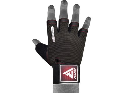 GYM TRAINING GLOVES T2 HALF RED-L (Veľkosť L)