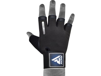 GYM TRAINING GLOVES T2 HALF BLUE-L (Veľkosť L)