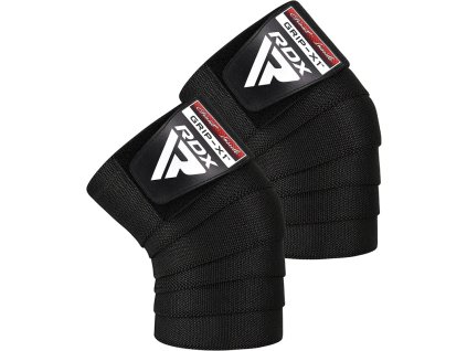 GYM KNEE WRAPS K1 FULL BLACK (Veľkosť Standard Size)