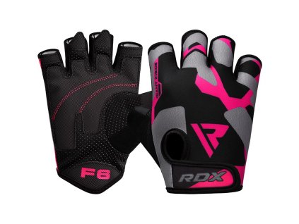 GYM GLOVES SUMBLIMATION F6 PINK-L (Veľkosť L)