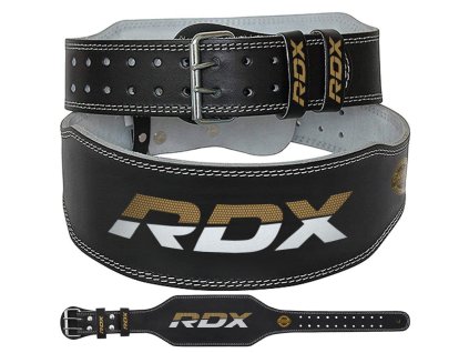 BELT 6" LEATHER BLACK GOLD-2XL (Veľkosť 2XL)