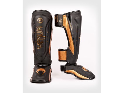 Venum Elite Evo Shinguards - Black/Bronze (Variant M)