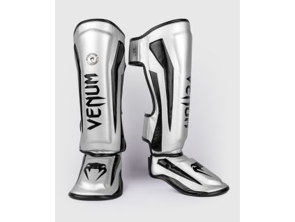 Venum Elite Standup Shinguards - Silver/Black (Variant M)