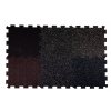 Regard Fitness podlaha drcená guma PUZZLE černá 1000 x 1000 - 8mm