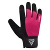 GYM WEIGHT LIFTING GLOVES W1 FULL PINK PLUS-L (Veľkosť L)
