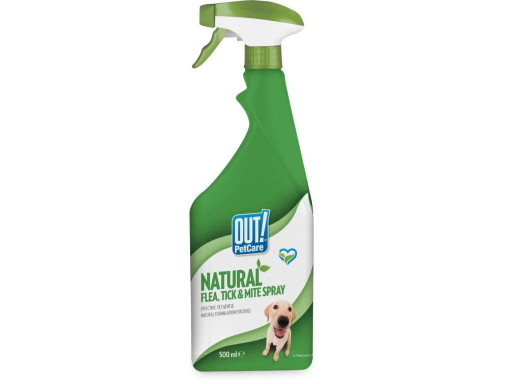 OUT! Přírodní sprej proti klíšťatům, blechám a roztočům 500ml