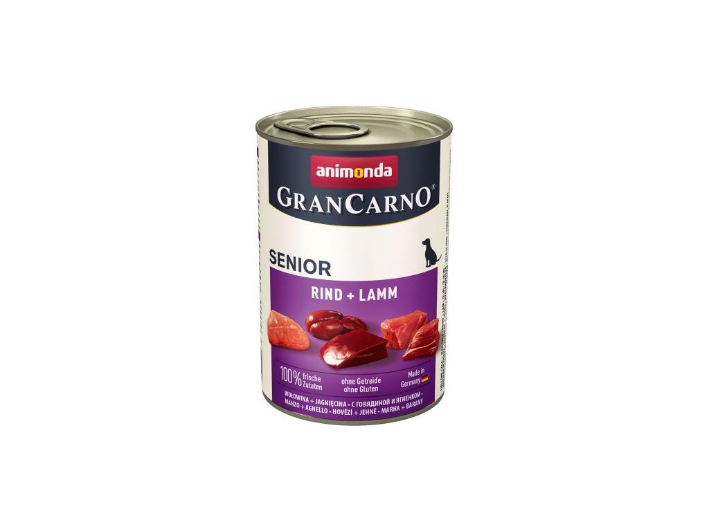 GRANCARNO Senior - hovězí, jehněčí 6x400g - výhodné balení
