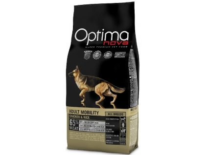 OPTIMAnova dog MOBILITY Chicken & Rice 12kg + Dárek 300g hovězí masové paté ZDARMA