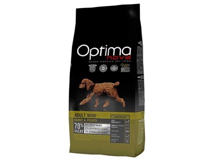 OPTIMAnova dog ADULT MINI DIGESTIVE GF Rabbit 8kg + Dárek křupavé sušenky ZDARMA