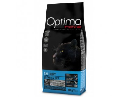 OPTIMAnova CAT LIGHT 8kg  + Dárek 2x masová kapsička ZDARMA