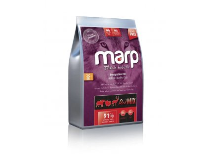 Marp Holistic Red Mix - hovězí,krůtí,zvěřina bez obilovin 12kg  + Dárek + pamlsky ZDARMA (hovězí steak v proužku)