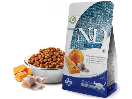 N&D OCEAN CAT Adult Herring, Pumpkin & Orange