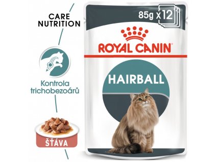 ROYAL CANIN Hairball Care Gravy 12x85G (bal.)  Hairball Care Gravy kapsička pro kočky ve šťávě pro správné vylučování smotků ve šťávě