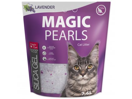 Kočkolit MAGIC PEARLS Lavender 7,6l  Spolehlivý, vysoce absobční silika kočkolit s vůní levandule