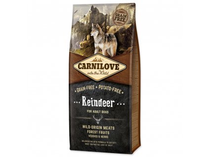 Carnilove Dog Reindeer for Adult 12kg  + Dárek 300g hovězí masové paté ZDARMA