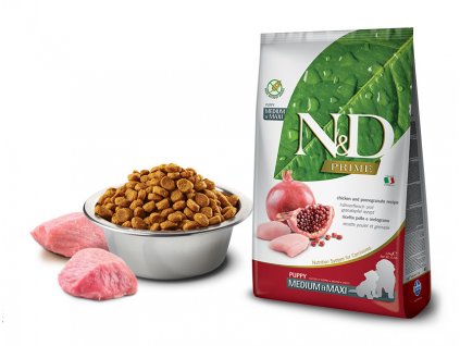 N&D PRIME DOG Puppy M/L Chicken & Pomegranate