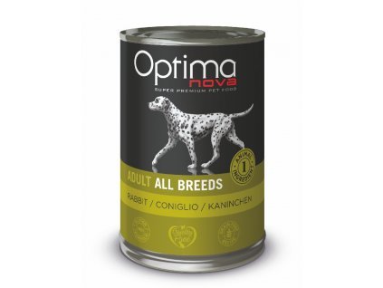 Optimanova Dog Rabbit Grain free 400g-konzerva