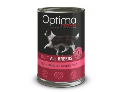 Optimanova Dog Beef 400g-konzerva