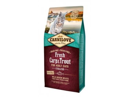 CARNILOVE Fresh Carp & Trout Sterilised for Adult cats 6kg