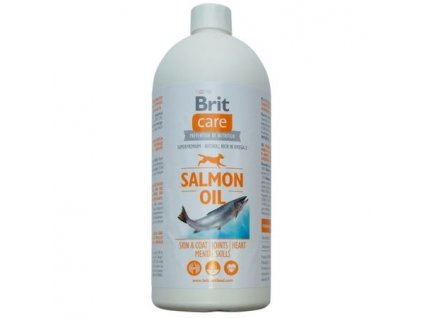 Brit Care Lososový olej 1000ml  100% přírodní lososový olej je superpremiový doplněk stravy pro psy