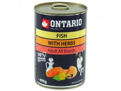 Konzerva ONTARIO Dog Mini Multi Fish and Salmon Oil (400g)