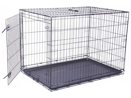 Klec DOG FANTASY skládací černá XL - 1 dveře 106,5 x 76 x 71 cm (1ks) Drátěná skládací klec s dvířky. Velikost: 106,5 x 76 x 71 cm.