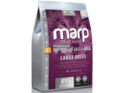 Marp Holistic White Mix LB - pro velká plemena bez obilovin 18kg  + Dárek + pamlsky ZDARMA (hovězí steak v proužku)