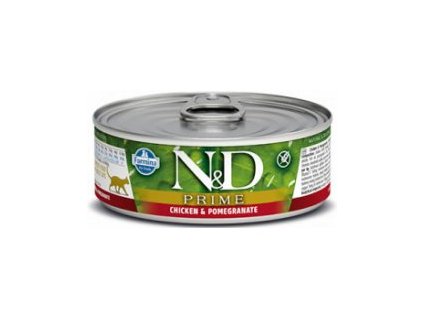 N&D CAT PRIME Adult Chicken & Pomegranate 80g Kvalitní chutné konzervy