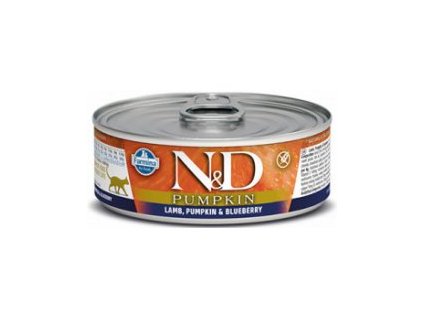 N&D CAT PUMPKIN Adult Lamb & Blueberry 80g Kvalitní čistě přírodní chutné konzervy