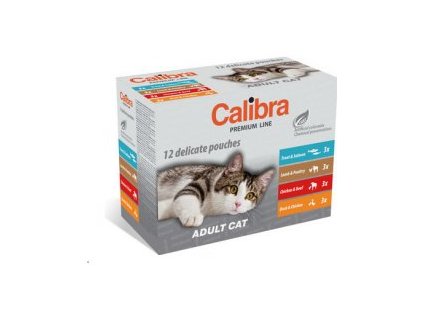 Calibra Cat kapsa Premium Adult multipack 12x100g  Kvalitní kapsičky pro kočky