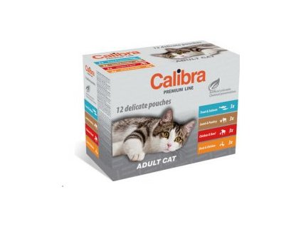 Calibra Cat kapsa Premium Adult multipack 12x100g Kvalitní kapsičky pro kočky