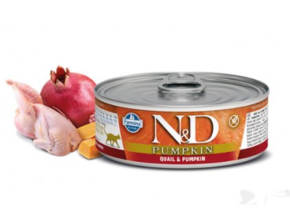 N&D CAT PUMPKIN Adult Quail & Pumpkin 70g  kvalitní masové konzervy