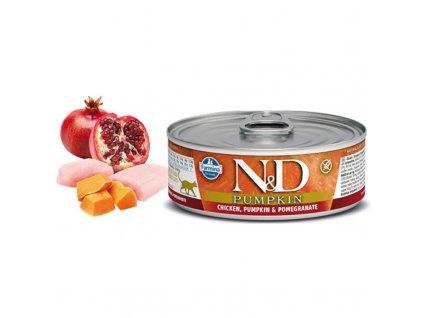 N&D CAT PUMPKIN Adult Chicken & Pomegranate 80g Kvalitni masová konzerva