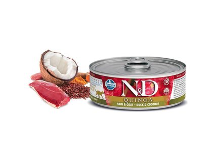 N&D CAT QUINOA Adult Duck & Coconut 80g 1+1  + +1 zdarma