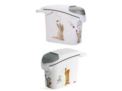 Curver kontejner na suché krmivo 15l/ 6kg kočka  Praktický kontejner Curver pro snadné uskladnění a dávkování suchého krmiva pro domácí mazlíčky