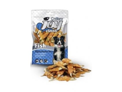 Calibra Joy Dog Classic Fish & Chicken Slice 80g NEW DOPRODEJ Kvalitní masové pamlsky pro psy